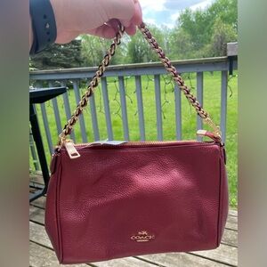 Coach Pebble Leather Carrie Crossbody Bag